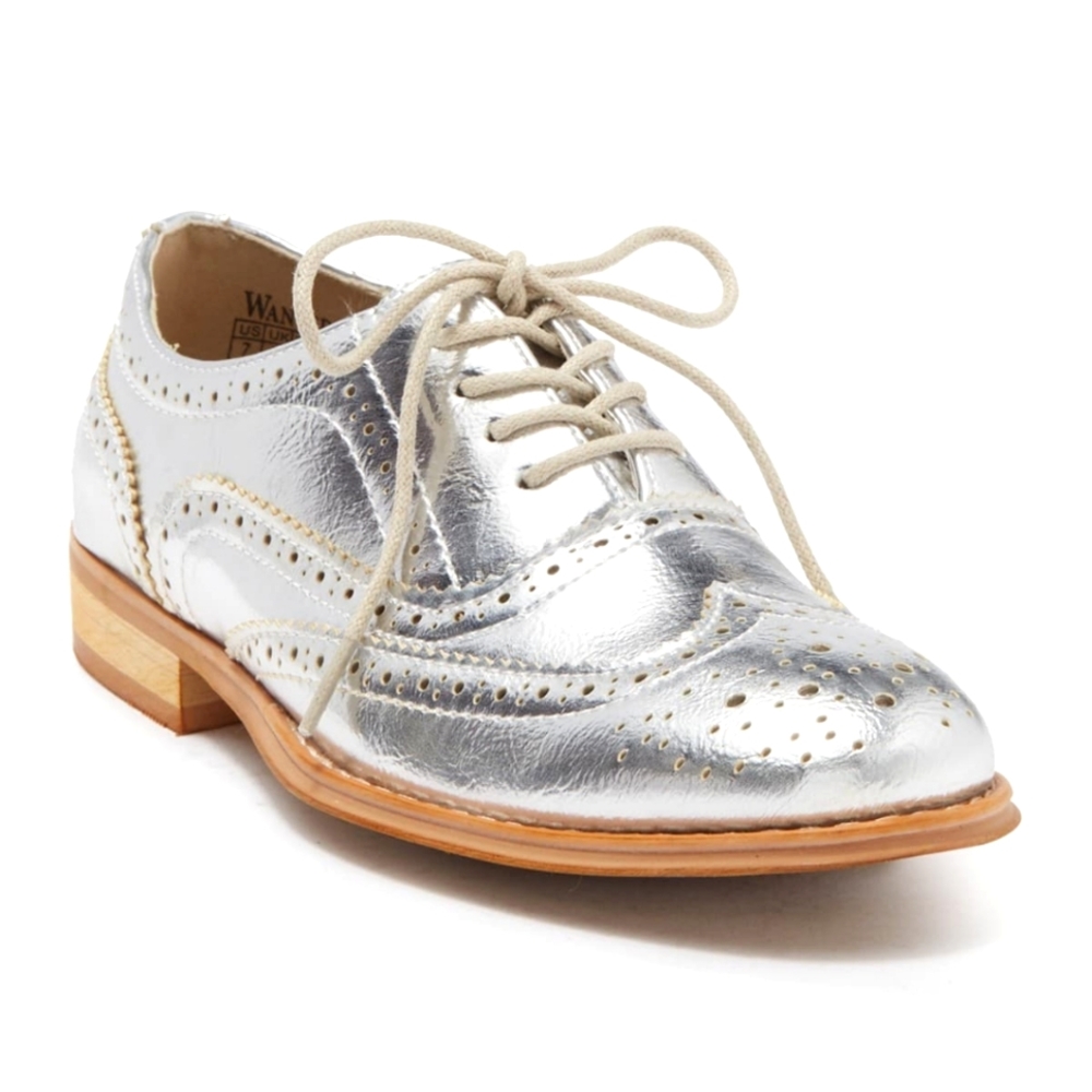 Babe Wingtip Oxford SILVER
